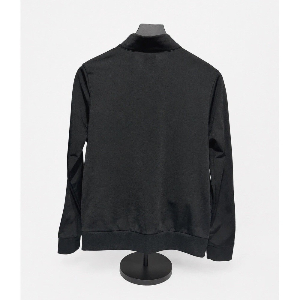 Adidas Track Jacket Men Black Excellent 3-Stripe Full Zip Tricot Sportswear M - Picture 2 of 3